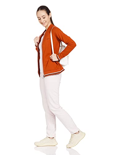 Van Heusen Women Athleisure Functional Pocket Jacket - Relaxed Fit, Soft Handfeel_66604_Brick - Image 3