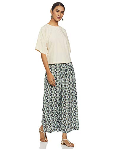 Myx Women's Relaxed Cotton Flared Palazzo - Image 3