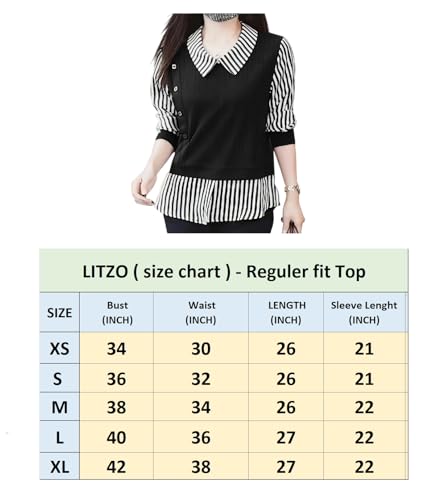 LITZO Top for Women Regular Fit Latest Stylish Office Wear Western Top - Image 2