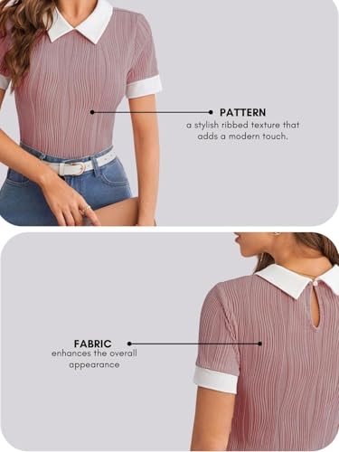 Leriya Fashion Regular Fit Tops for Jeans for Women | Korean Trendy Casual Top | Stylish Collared T-Shirt for Women | Oversized T-Shirt for Woman - Image 4
