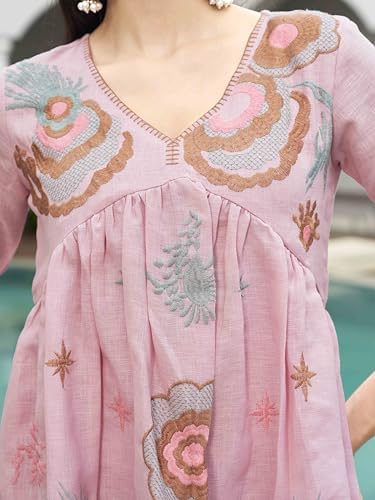 Womanista Women's Linen Solid Regular Set - Image 3