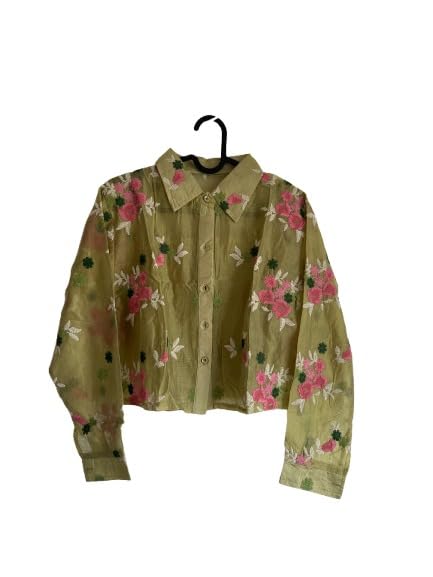 Women Stylish Sheer Shirt Top - Image 2