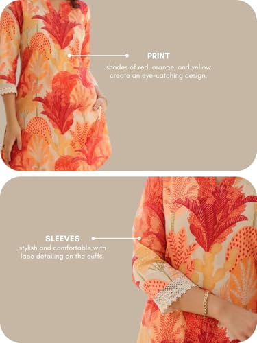 GRECIILOOKS Ethnic Co Ord Set | Casual Wear Pant Top Set | Fancy Co-Ord Set | Full Pair Set | Women Kurta Sets Kurtis | Women Kurta Pant Set | Coord Sets for Women - Image 5