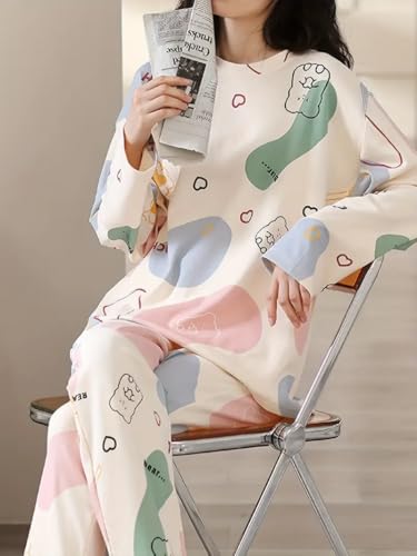 LOUIS LUXE Womens Night Dress || Full Pyjama Set || Nightsuit || Women Nightwear ||Round Neck Full Sleeve Nightsuit || Loungewear || Everyday Nightdress - Image 5