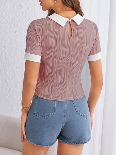 Leriya Fashion Regular Fit Tops for Jeans for Women | Korean Trendy Casual Top | Stylish Collared T-Shirt for Women | Oversized T-Shirt for Woman - Image 6