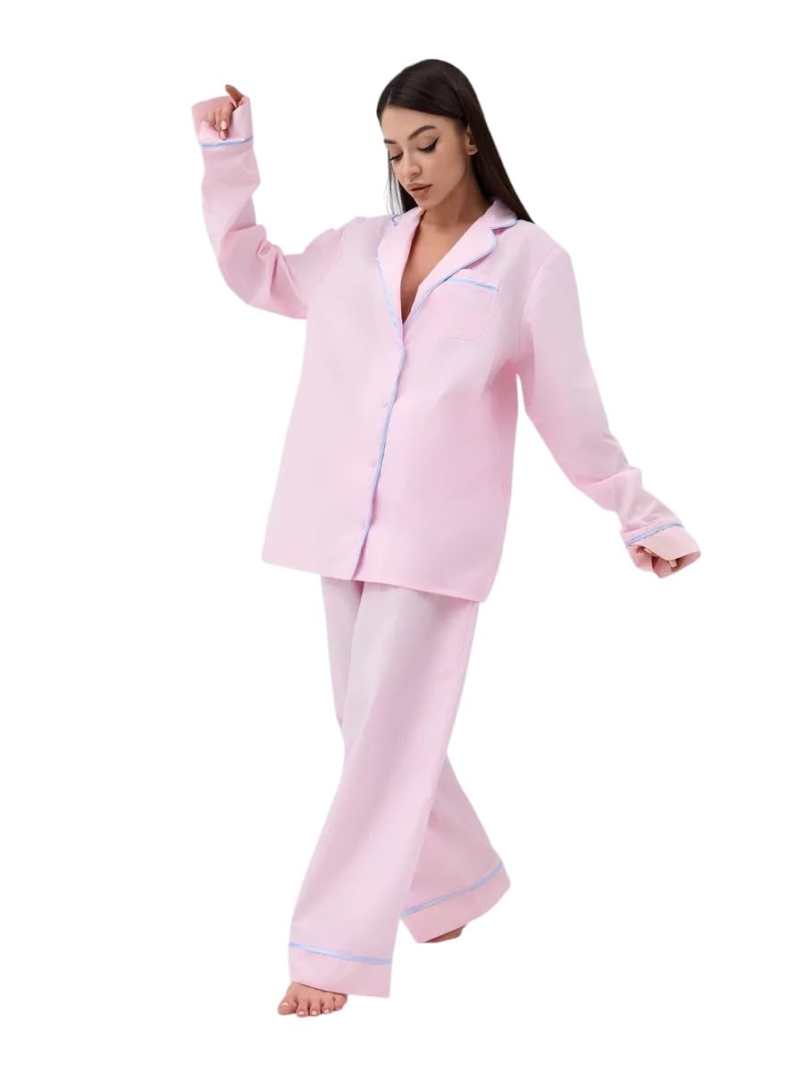 100% Cotton Lounge Set for Women | Coord Set | Nightdress | Relaxed Fit | Sizes XS to 3XL | Bella Babe Luxury Nightsuits - Image 6