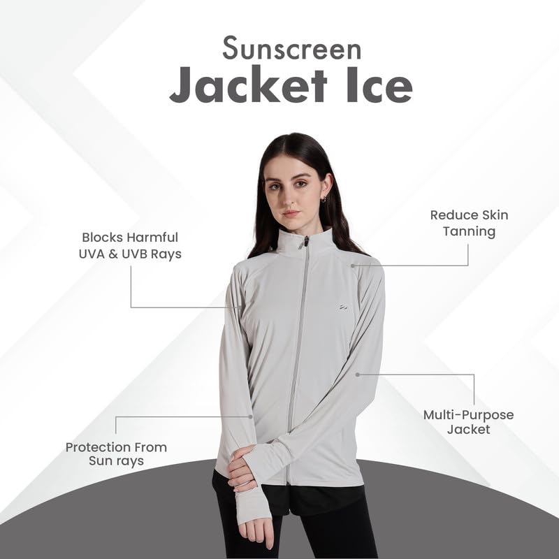 BLUE TYGA Womens Sunscreen Jacket ICE | UPF 50+ sun protection | Cool Rush Technology for instant cooling | Sweat-wicking, anti-microbial fabric | Blocks UVA/UVB rays | Lightweight, all-day freshness. - Image 5