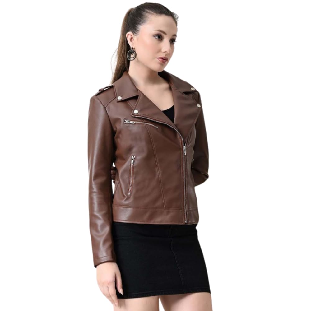 Women Leather Jacket Trending Biker - Image 5