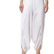 9rasa Women's Girls Cotton Solid Mid Rise Relaxed Dhoti Pants For Casual Fusionwear Workwear