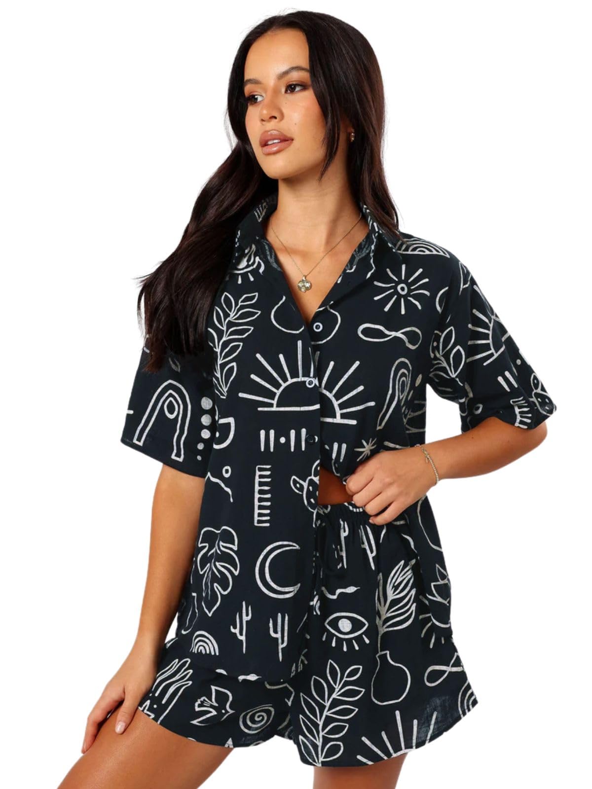 Leriya Fashion GRECIILOOKS Co-ord Set for Women – Stylish Korean Summer Two Piece Outfit | Trendy Travel & Streetwear Look for Girls & Women