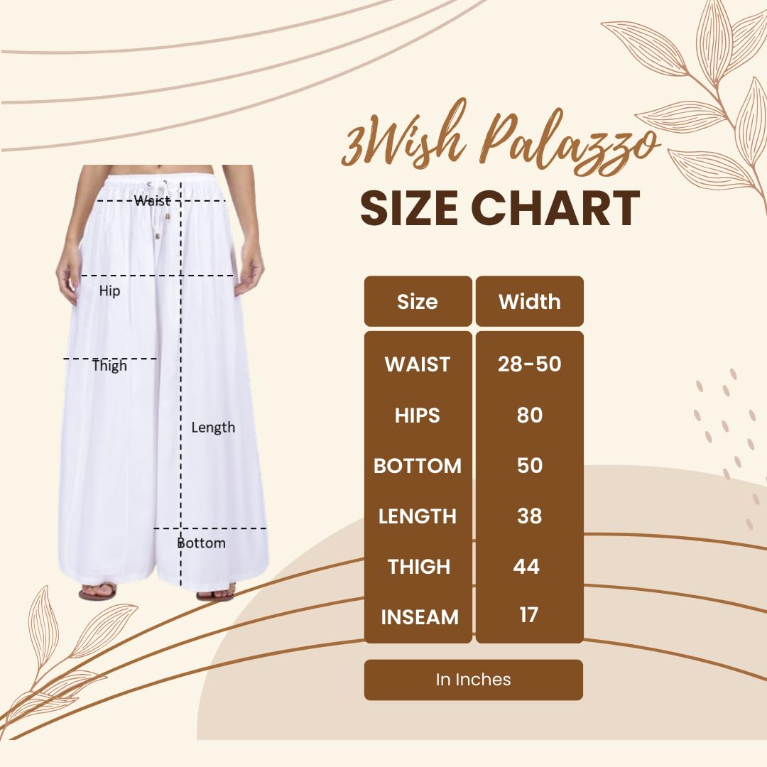 3wish Women Mid Rise Rayon Flared Palazzo Pants - Image 2