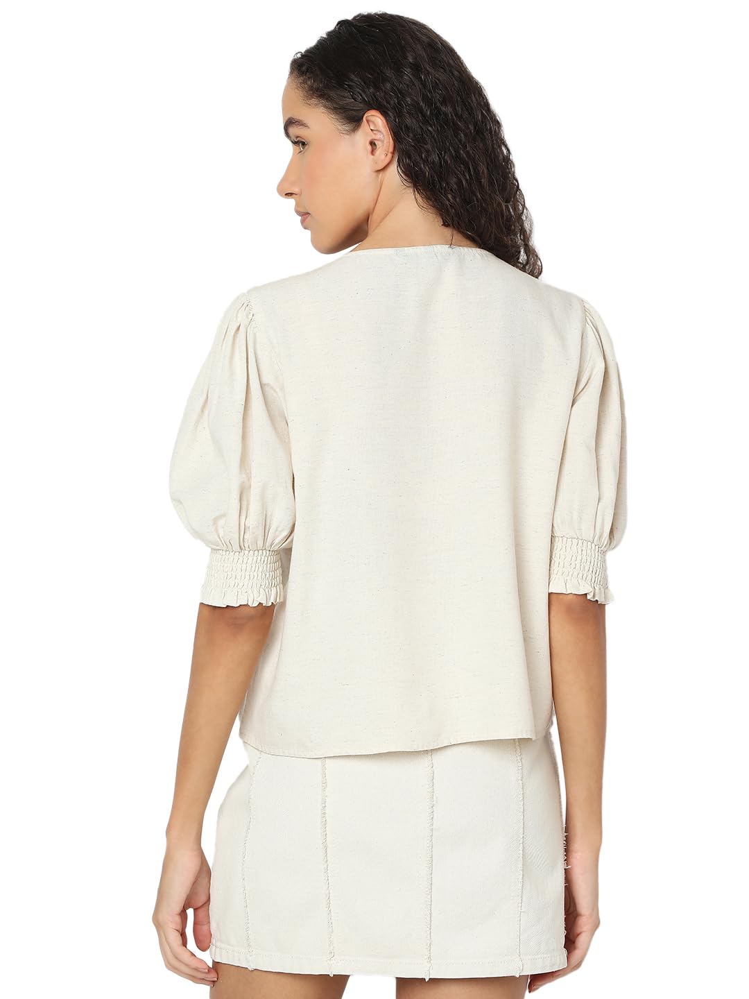 VERO MODA Women Regular Fit Off White Top - Image 5