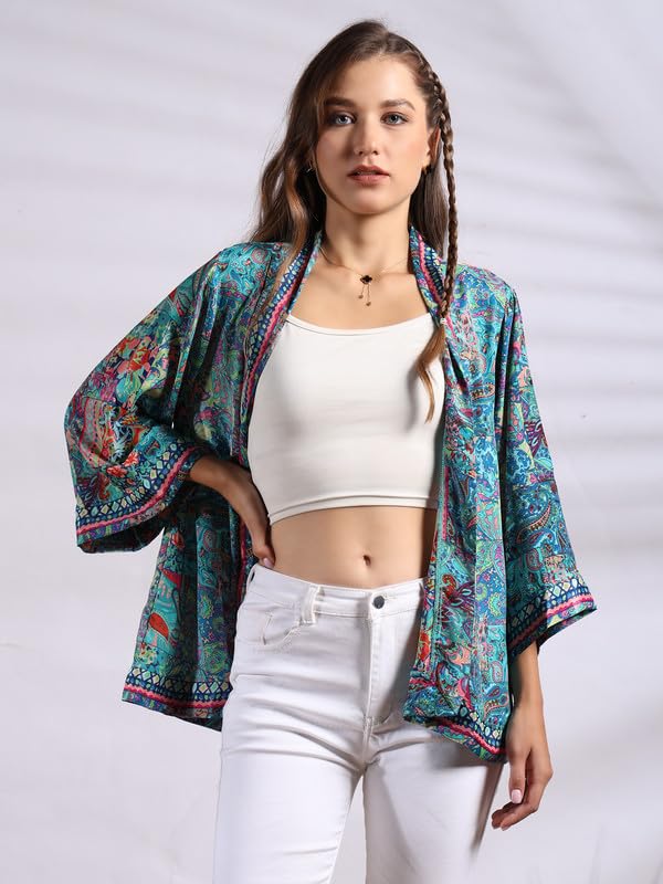 KE KANHA EXPORTS Shrugs for Women Stylish | Cover up on Jeans Tops for Women | Western Beach Outfits | Summer Clothes | Kimono Length Option Short | Medium | Long - Image 3