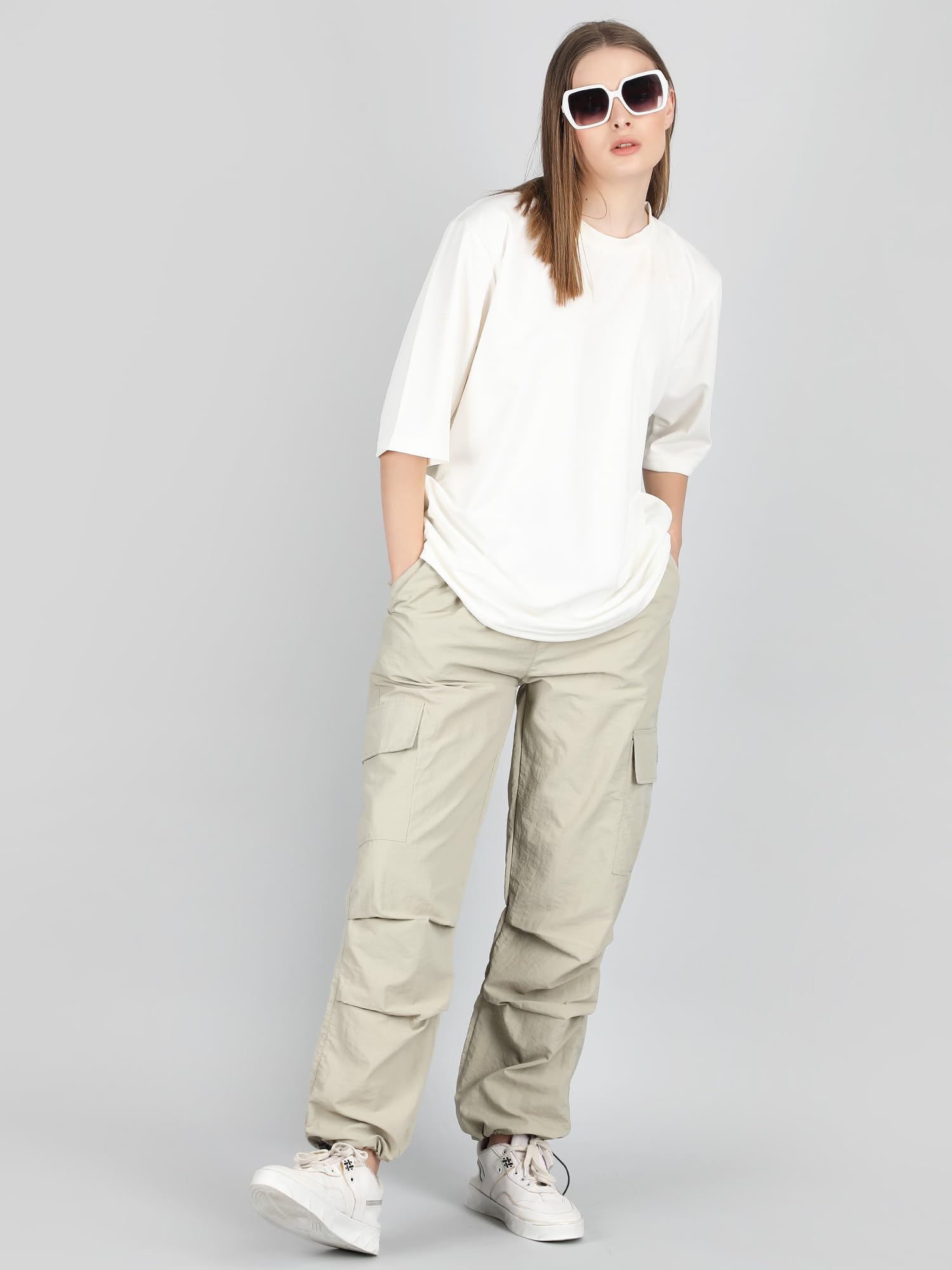 RAXEDO Parachute Pants for Women, Water-Resistant Baggy Cargo Pant for Women, Active Wear, Korean Pant for Woman, Cargo Pants for Woman - Image 2