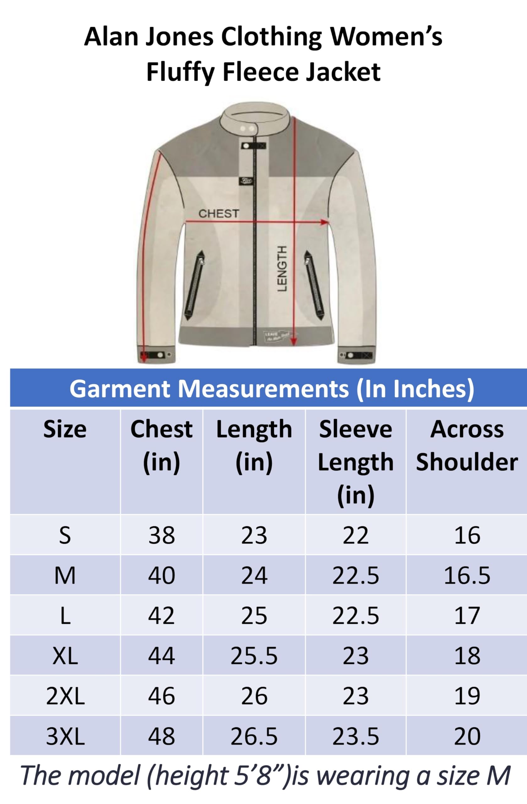 Alan Jones Clothing Women’s Fluffy Yarn Fleece Full-Zip Jacket | Soft Lightweight Warm Outerwear with Stand Collar & Piping at Hem & Cuffs - Image 4