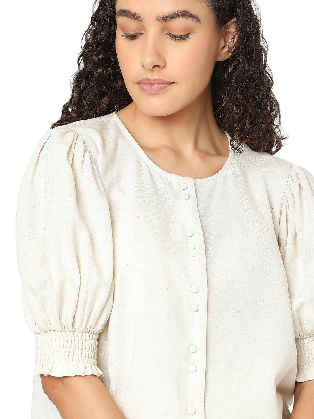 VERO MODA Women Regular Fit Off White Top - Image 3