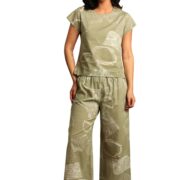 Yash Gallery Women's Cotton Cambric Printed Night Suit Set – Half Sleeve Top & Pajama | Loungewear & Sleepwear Set