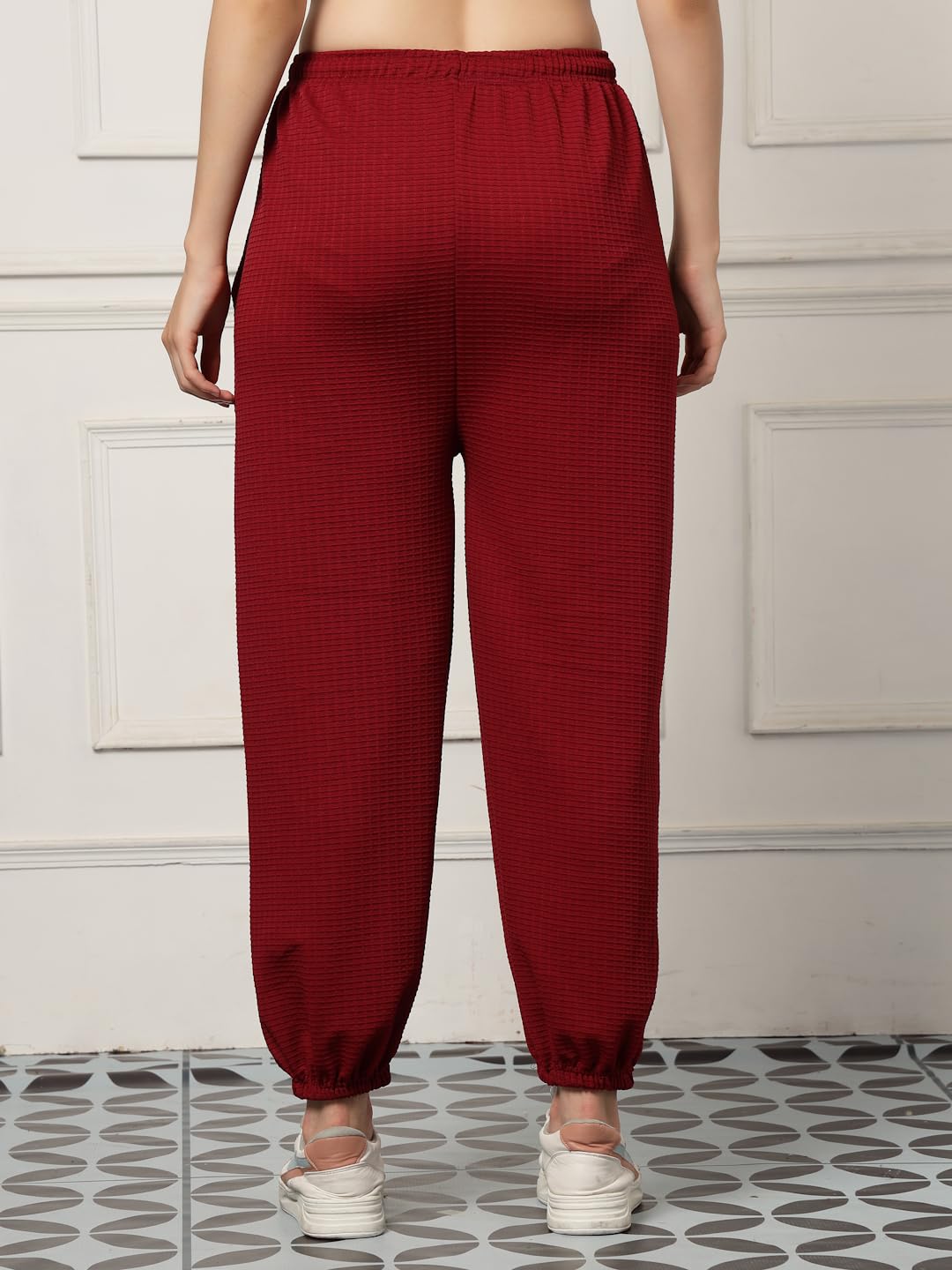 UZARUS Women's Loose Fit Baggy Jogger Pants with 2 Side Pockets & Hem Grip – Ideal for Morning Walk, Yoga, Travel & Casual Wear - Image 4