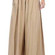 3wish Women Mid Rise Rayon Flared Palazzo Pants