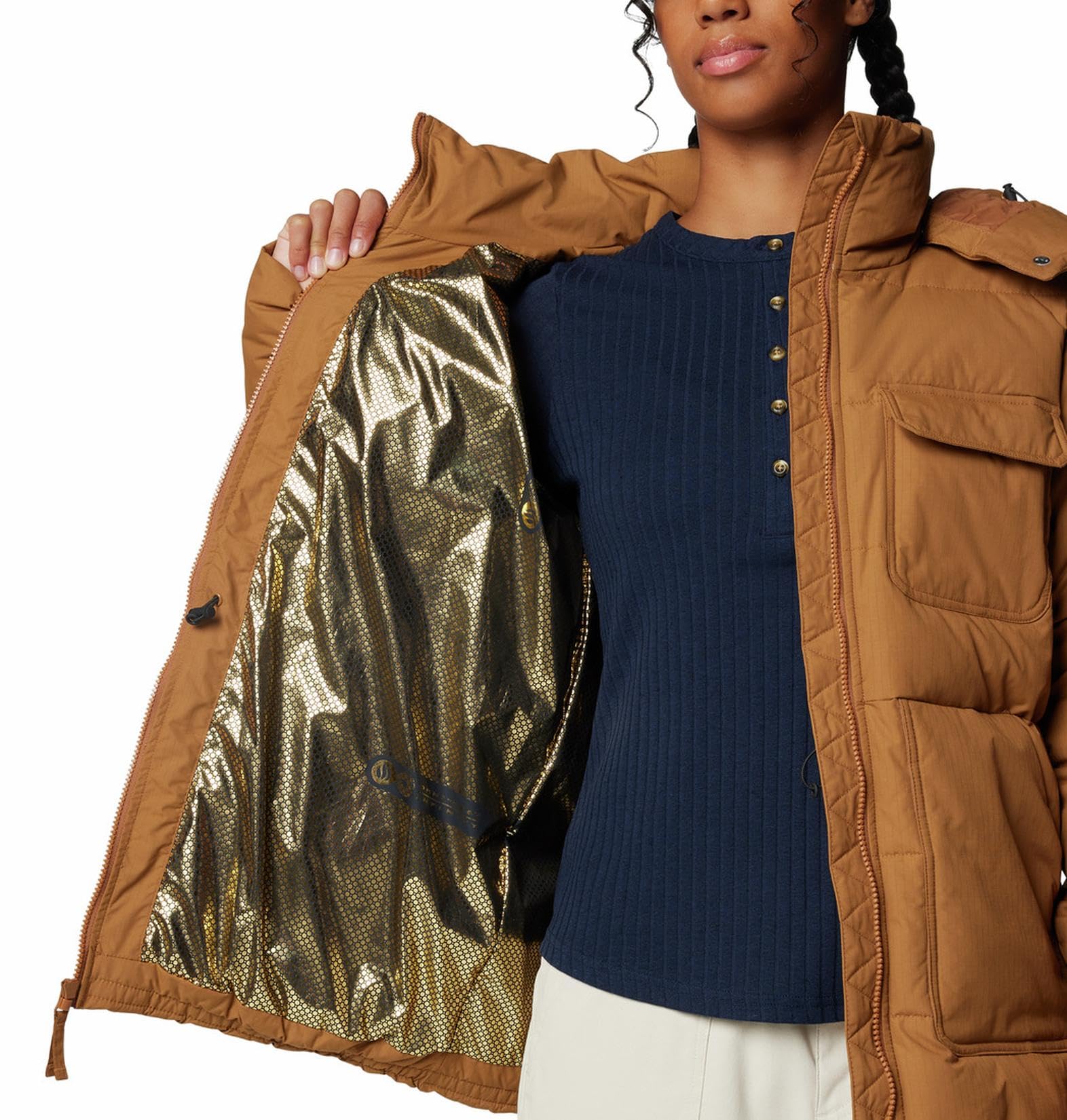 Columbia Women Brown Omni Heat Inifnity Longhorn Ridge Insulated Jacket, - Image 5