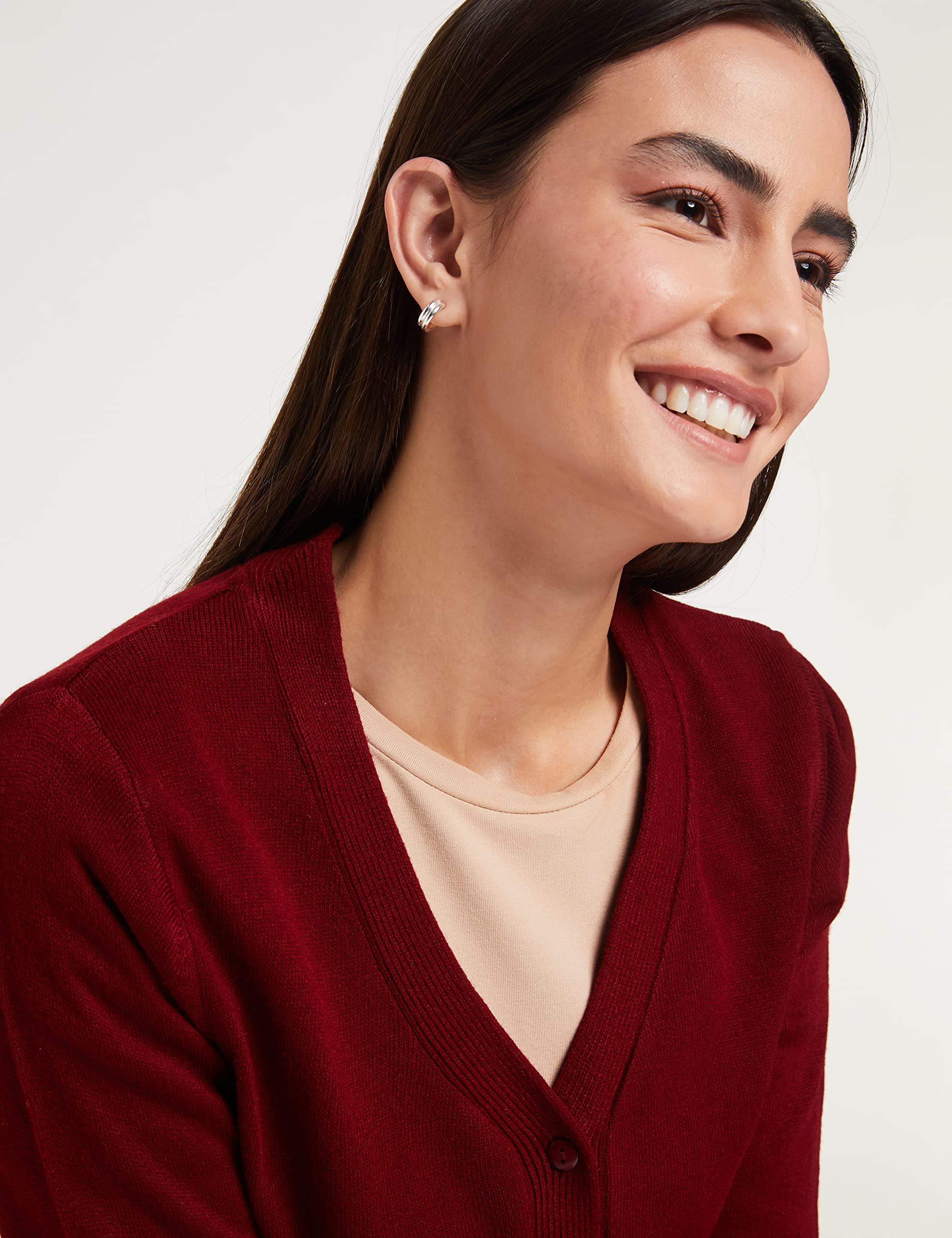 Symbol Women's Acrylic Quilted Jacket Cardigan Sweater - Image 7