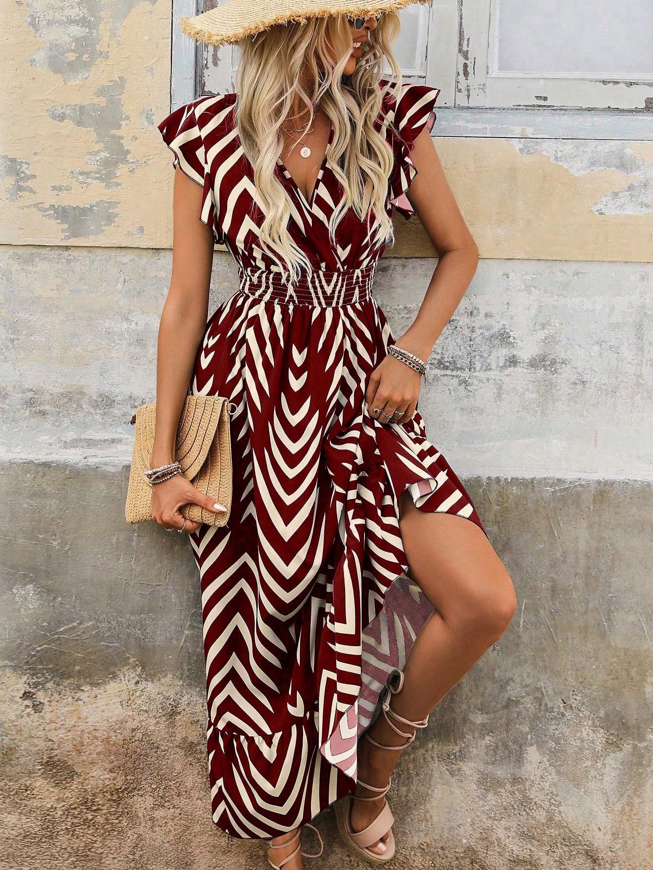 Shasmi Women's Rayon Maxi Ruffled Hem and Belted Waist - Image 6