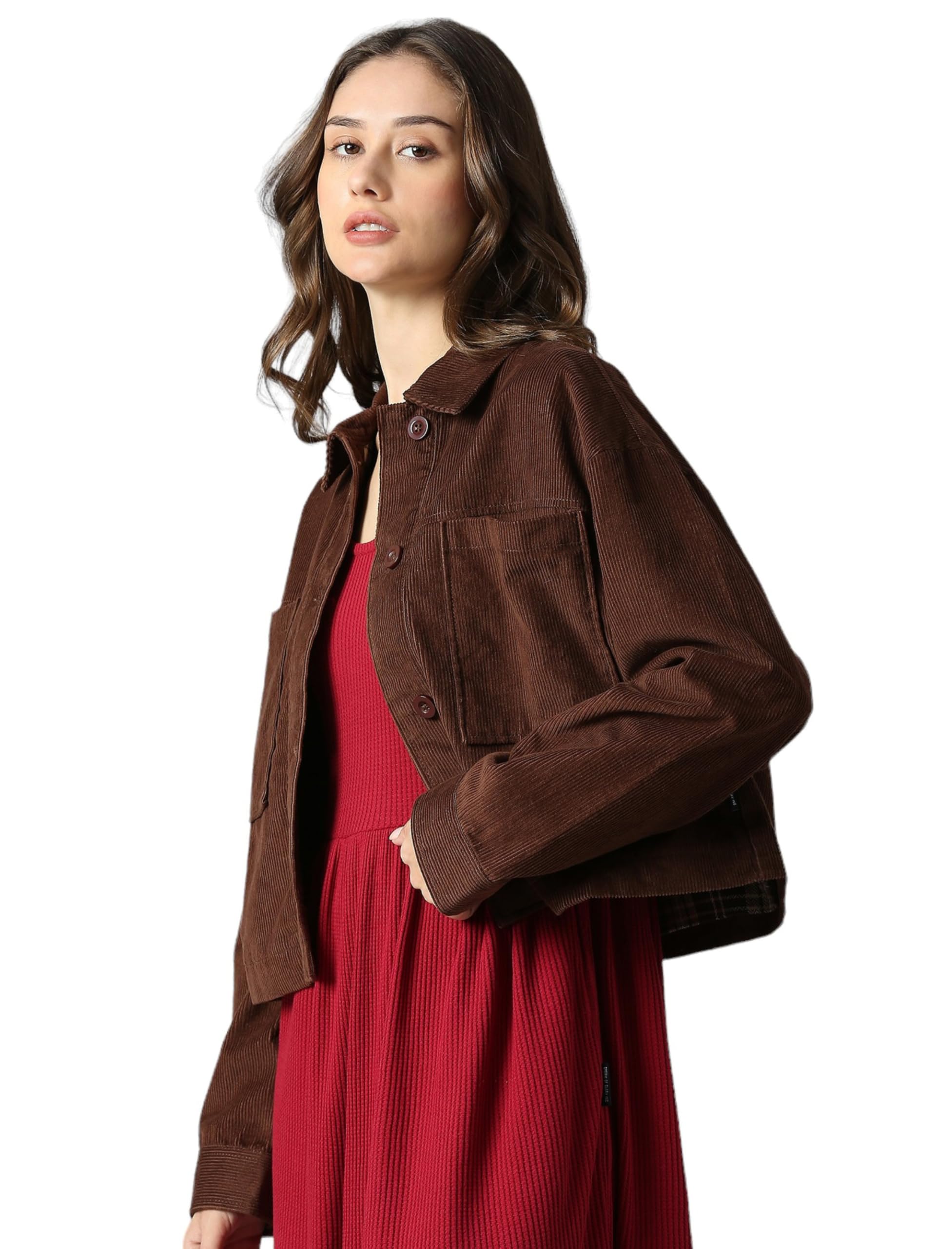 Dream of Glory Inc. Women's Corduroy Bomber Jacket - Image 6