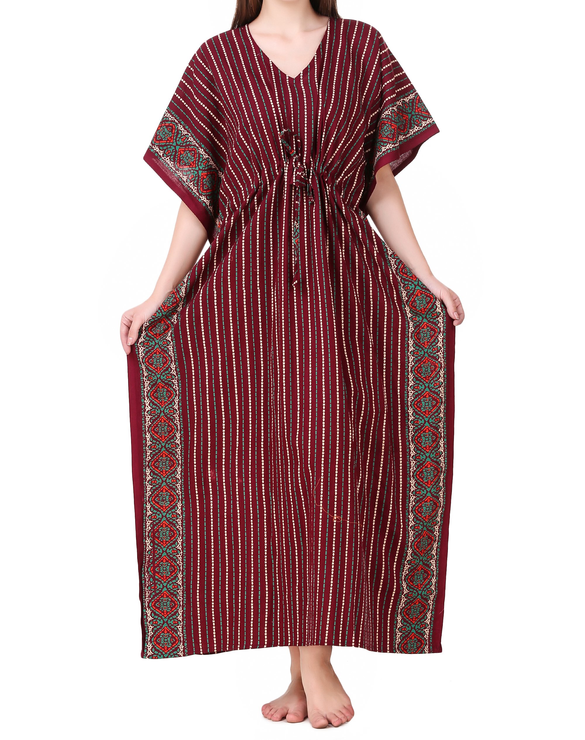 Masha Women's Cotton Printed Maxi Nighty