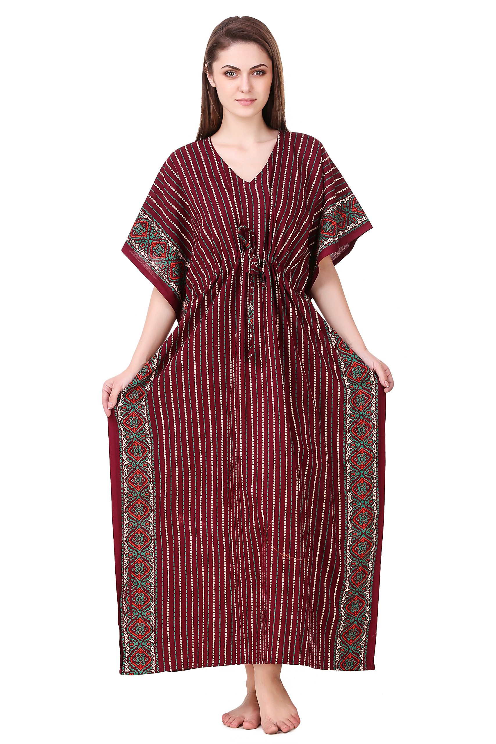 Masha Women's Cotton Printed Maxi Nighty - Image 3