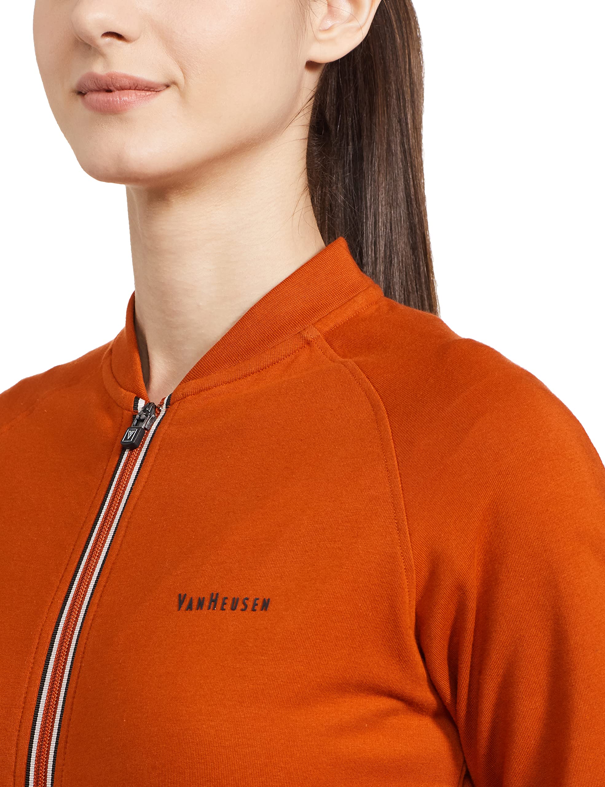 Van Heusen Women Athleisure Functional Pocket Jacket - Relaxed Fit, Soft Handfeel_66604_Brick - Image 5
