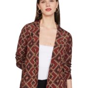BIBA Women's Polyester Blend PRINTED Standard Length MIX AND MATCH Jacket
