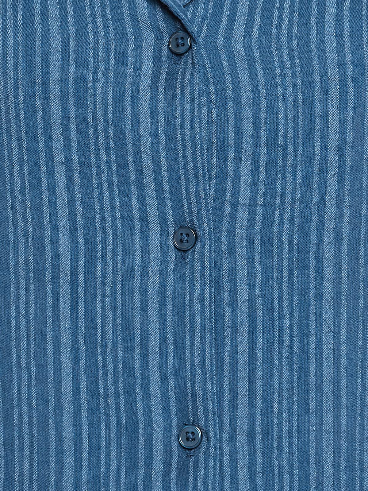 Clovia Women Rayon Blend Sassy Stripes Button Me Up Shirt & Pyjama Set - Image 3