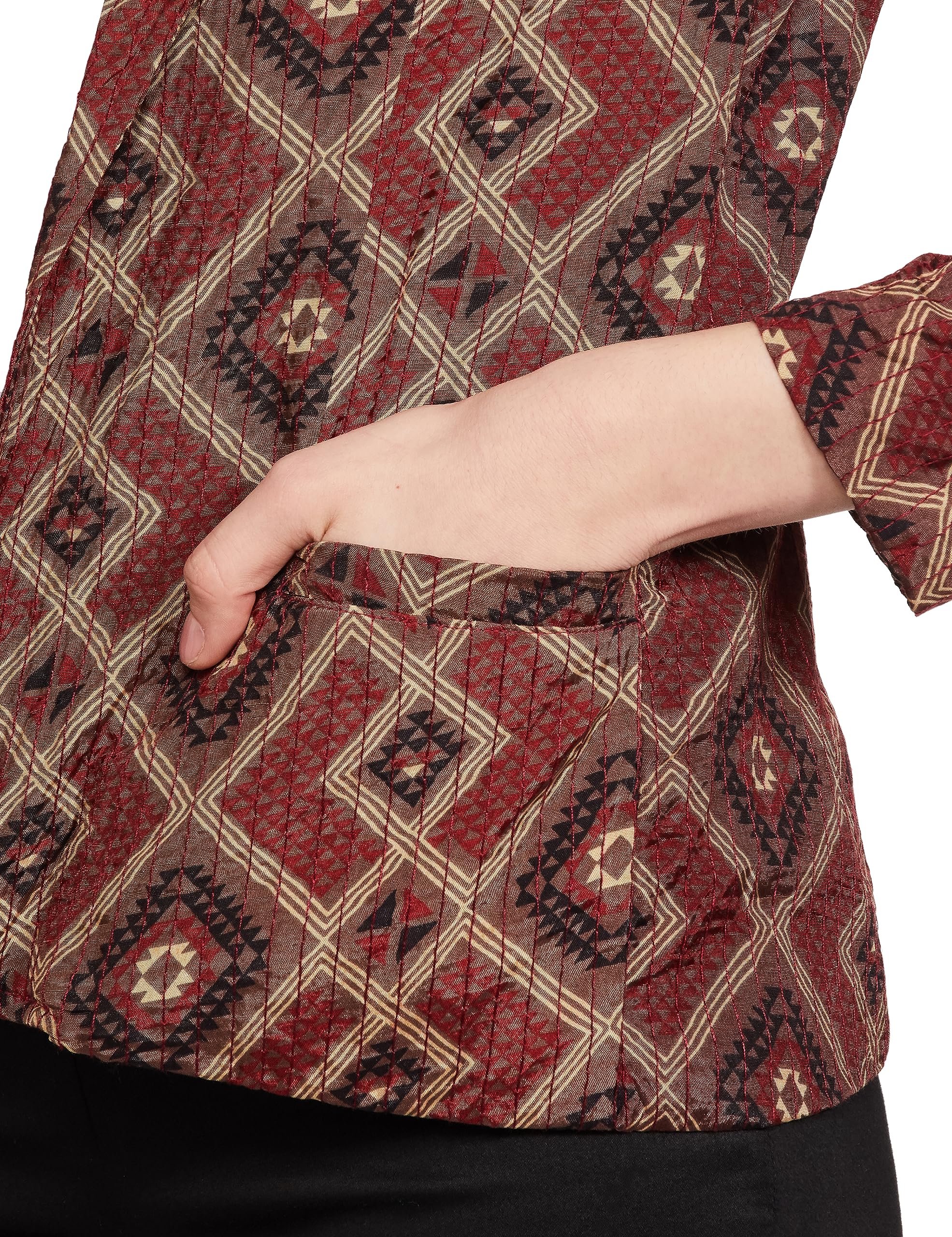 BIBA Women's Polyester Blend PRINTED Standard Length MIX AND MATCH Jacket - Image 2