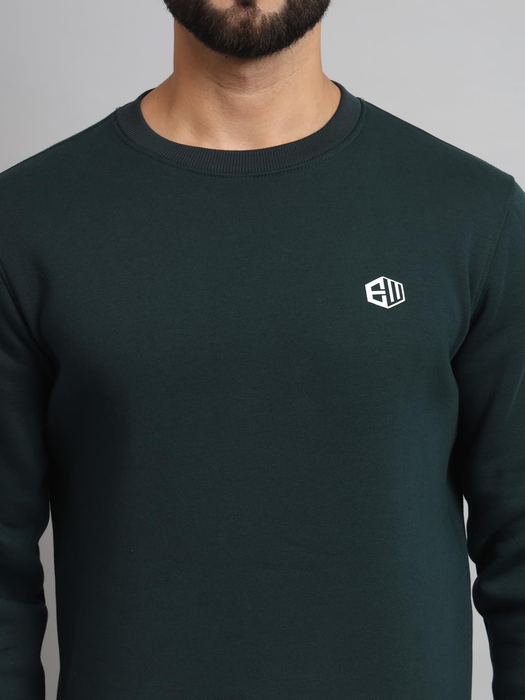 ENDEAVOUR WEAR Men's Rich Cotton Crew Neck Sweatshirt Teal Green - Regular, Large - Image 3