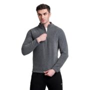 Boldfit Men s Tailored Fit Half Zipper Sweatshirts Heavy Fleece Winter Wear, Thermal Pullover, Anti-Pilling Fleece Sweatshirts, Soft Feel Sweatshirt - Aero Grey X_Large