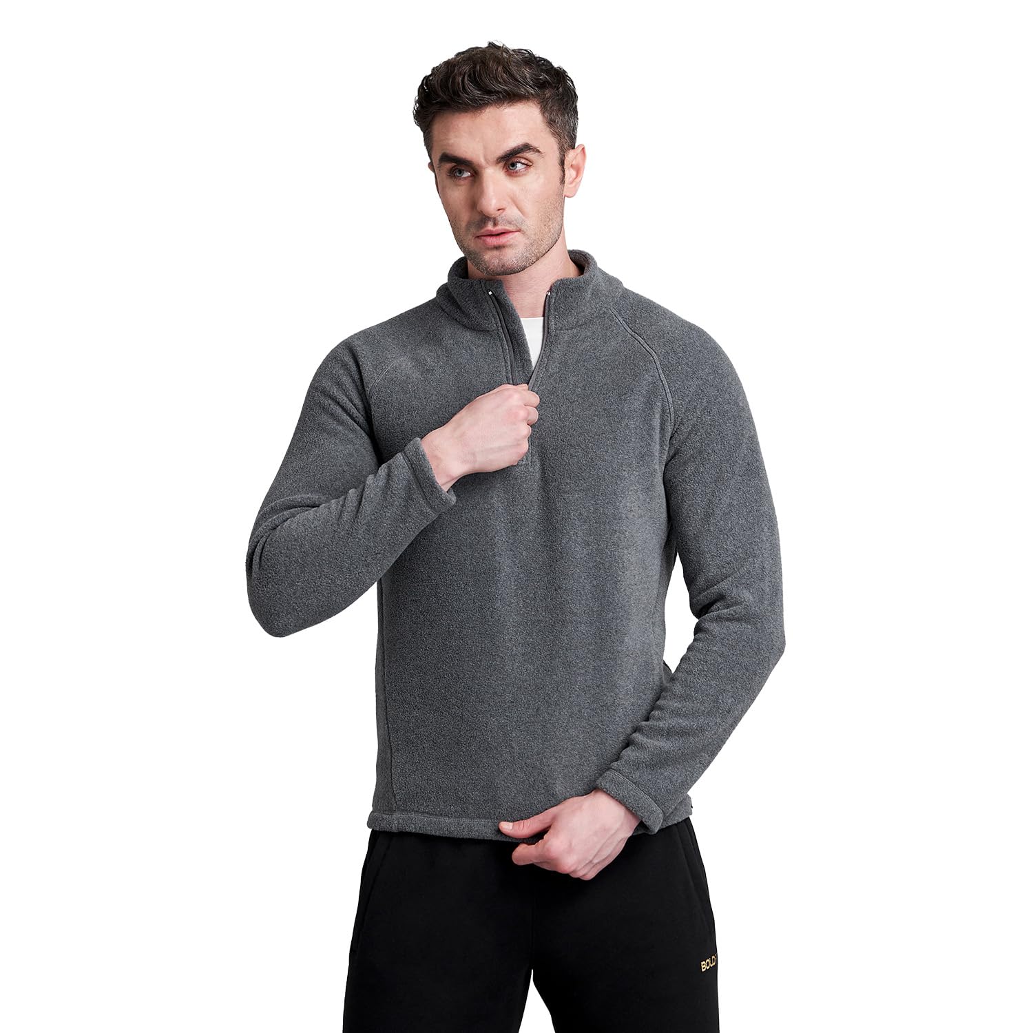 Boldfit Men s Tailored Fit Half Zipper Sweatshirts Heavy Fleece Winter Wear, Thermal Pullover, Anti-Pilling Fleece Sweatshirts, Soft Feel Sweatshirt - Aero Grey X_Large