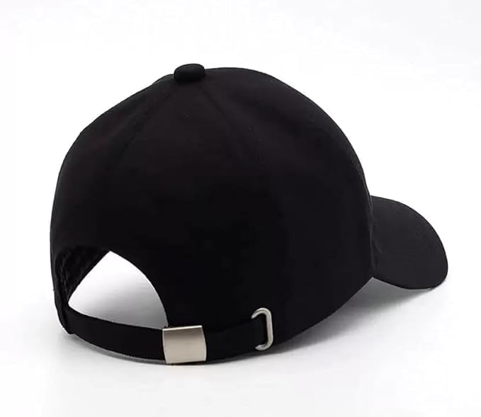 V.E Baseball Cap Comfortable Adjustable Cap with Stylish Design Sports caps for Men, Caps Branded with Adjustable Strap in Summer for Men, Sports Caps for Men & Women Black - Image 7