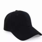 SELLORIA Black Cotton Adjustable Unisex Cap Quick Drying Sun Hat for Summers Outdoor Activites Sports Baseball Black Hat for Men Pack of 1 Cap