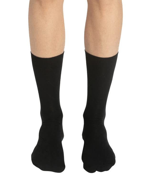 Jockey Men's Calf Length Cotton Socks 7098_Black_FREE SIZE