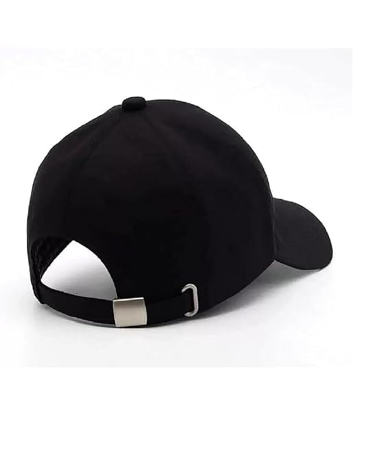 ADNOCK Unisex Baseball Cap, Black, Comfortable & Stylish, Adjustable Buckle, Sun Protection, Perfect for Sports & Casual Wear - Image 4