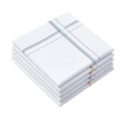 Men's Cotton Handkerchief Set | Soft & Absorbent Hanky for Men | 100% Pure Cotton, Medium Size, Everyday Use | Premium Washable Pocket Hankies for Office, Travel & Gift (3)