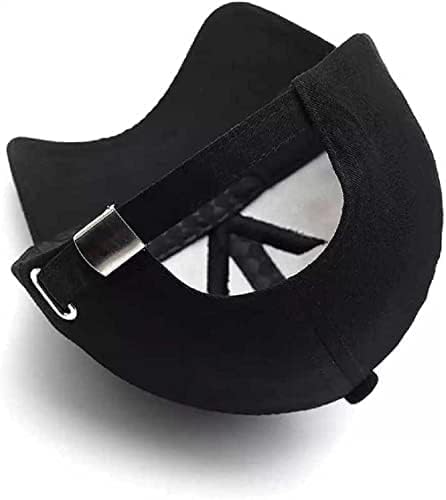 Baseball Cap, Black, Adjustable, Casual Style, Cotton, Leather Patch Detail - Image 3