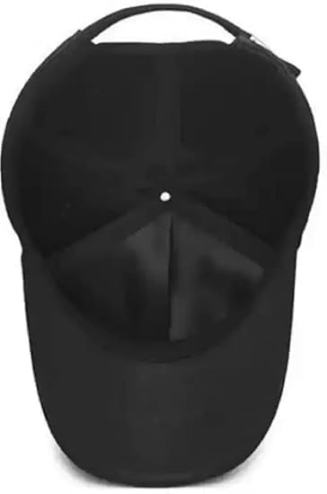 Navkar Crafts Adjustable Black Plain Cap Unisex Quick Drying Sun Hat for Summer Activities Sports Baseball Hat for Men Pack of 1 Free Size - Image 2