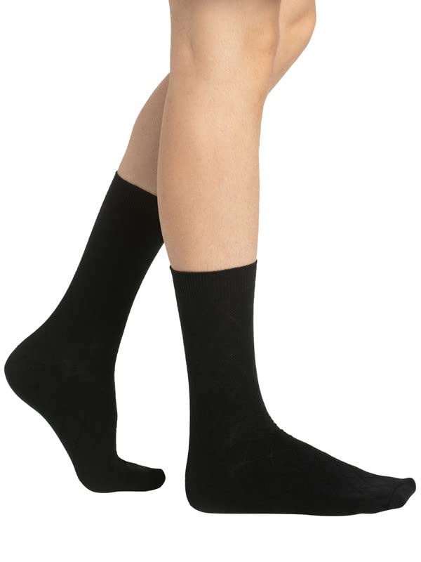 Jockey Men's Calf Length Cotton Socks 7098_Black_FREE SIZE - Image 5