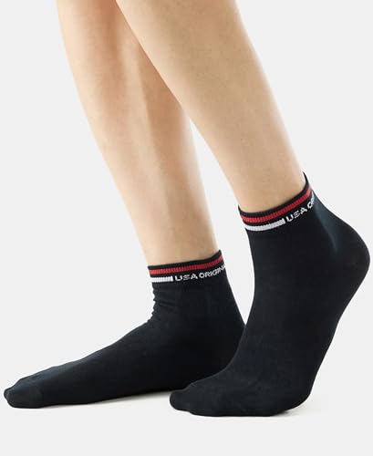 Jockey Men's Cotton Anklet Regular Socks (7002 , Black, Free Size ) - Image 4