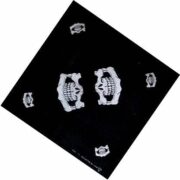 INARA Creation Cotton Skull Design Big Size Bandana Handkerchief Head Wraps (Black, 1)