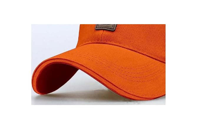 RYTORIA Unisex Kids Cap for Boys & Girls 4β10 Years | Comfortable Cotton Baseball Cap | Adjustable Sun Protective Cap (in, Alpha, Free Size, Baby Boys, Orange) - Image 2