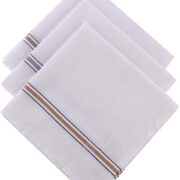 PADMAVATHI ENTERPRISES PE - (PACK OF 3) Men's/Gents White Handkerchief, Rumal, Hanky, Hankies, 100% Cotton Premium Collection Handkerchiefs, Soft Cotton Hand Kerchiefs, Handkerchiefs For Men