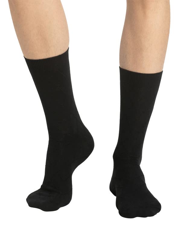 Jockey Men's Calf Length Cotton Socks 7098_Black_FREE SIZE - Image 6