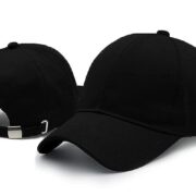 SELLORIA Acrylic Plain Baseball Sport Cap Men's Baseball Head Hat Stylish All Sports Caps With Adjustable Strap Pack Of 1 (Black)